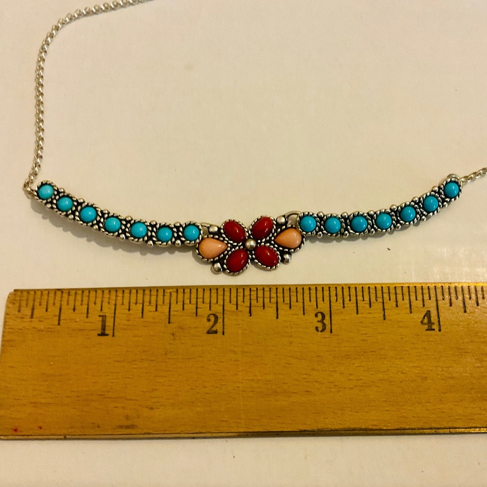 Vintage Carolyn Pollack Multi Stoned CR 925 Sterling Silver Necklace - Picture 9 of 10